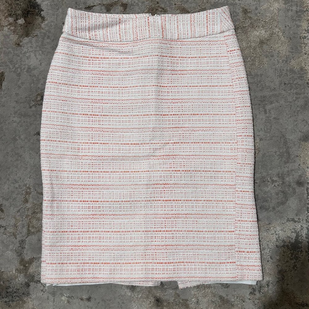 Banana Republic Orange & White Pencil Skirt Size 0